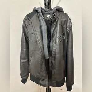 Black leather jacket